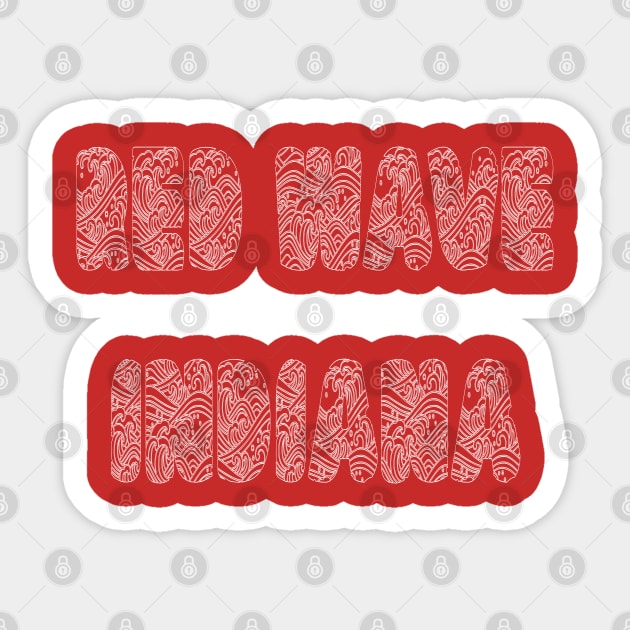 Red Wave Indiana Sticker by yayor